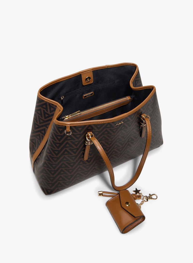 ALDO ISEDRA Monogram Patterned Tote Bag - Image 4